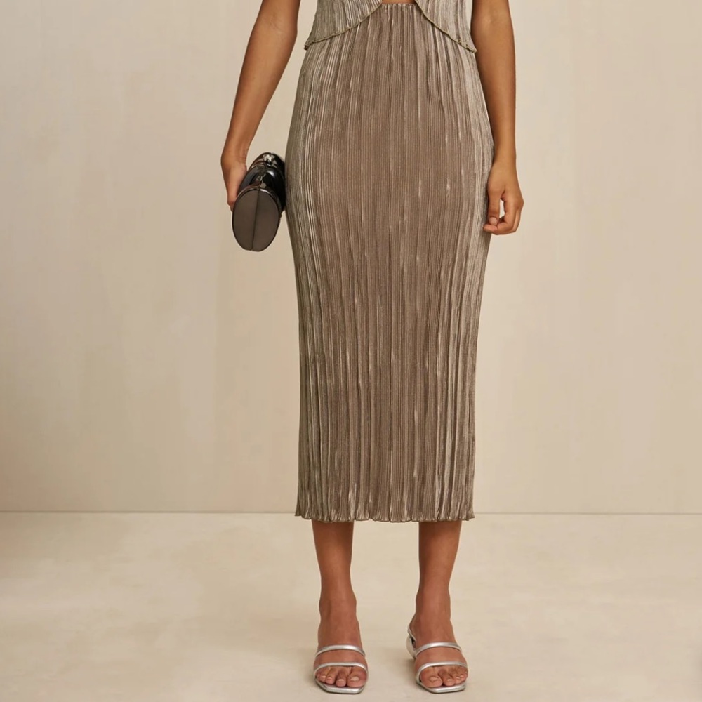 Cult Gaia Mili Skirt (M) in Tea Color